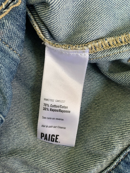 PAIGE Light Blue Denim Trucker Jacket - Picture 3 of 6